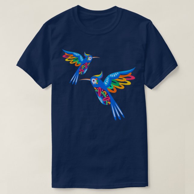 Cute Budgerigar And Exotic Funny Tropical Lovebird T-Shirt (Design Front)