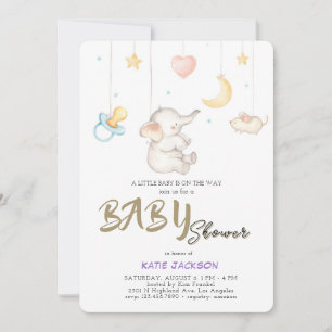 Cute Budget Baby Shower Invitation