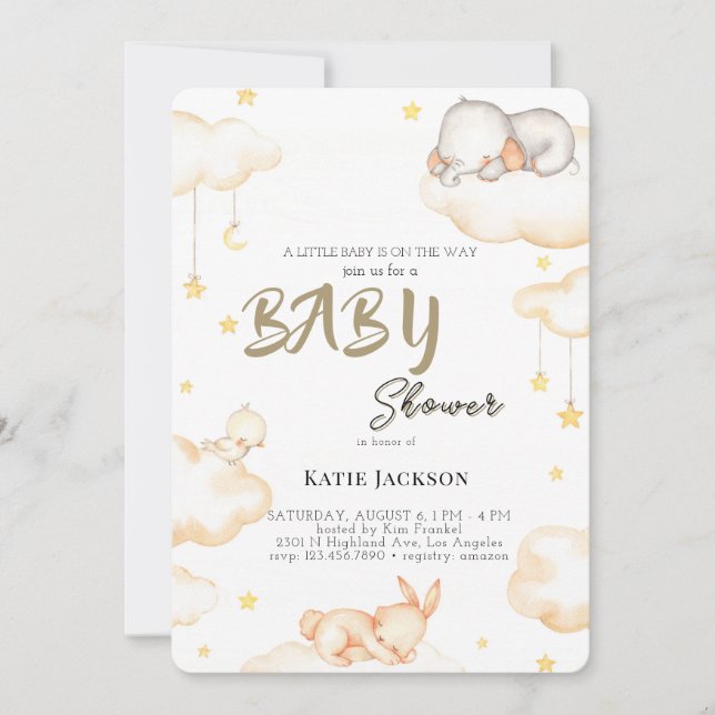Cute Budget Baby Shower Invitation (Front)