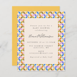 Cute Budget Colourful Simple Baby Shower Invitatio