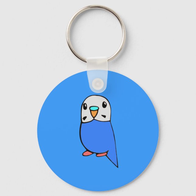 Cute Budgie Keychain (Front)