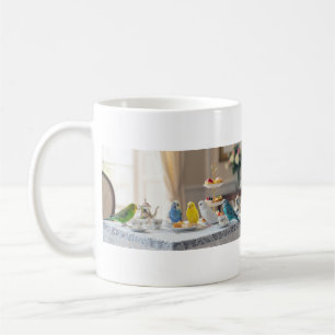 Cute Budgies High Tea Party Parakeet Lover Gift  Coffee Mug