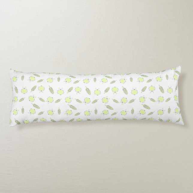 Cute bug and leaves seamless pattern body cushion (Back)