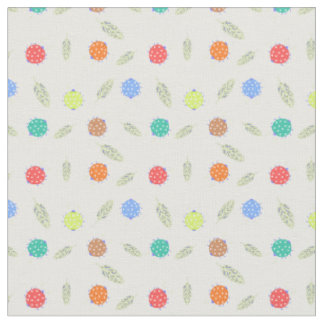 Cute bug and leaves seamless pattern fabric