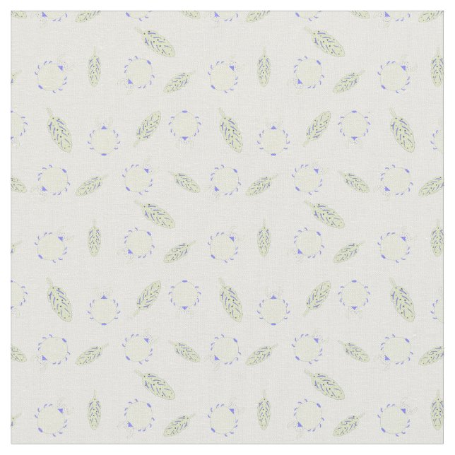 Cute bug and leaves seamless pattern fabric (Close Up)