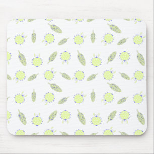 Cute bug and leaves seamless pattern mouse pad