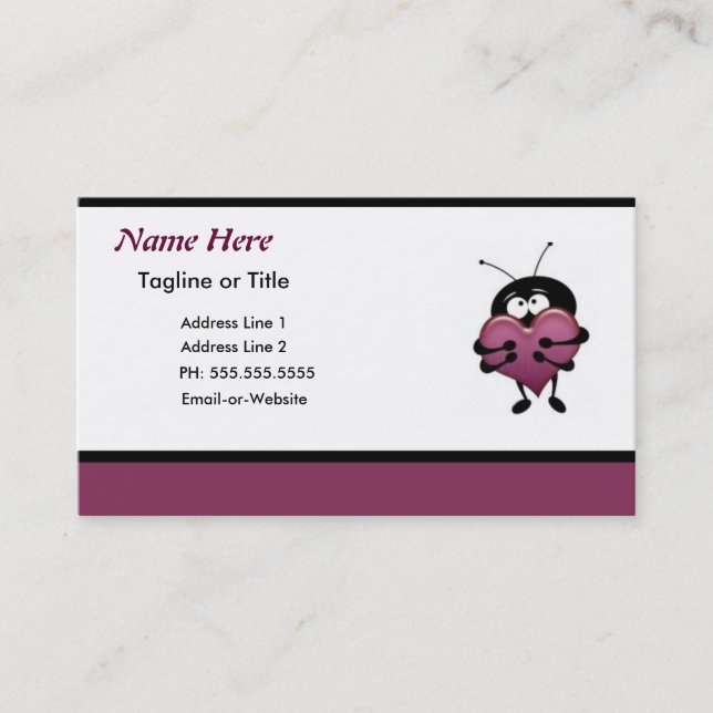 cute bug card template (Front)