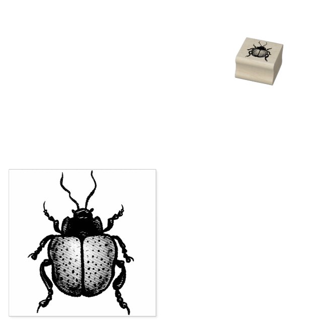 Cute Bug Insect Lover Rubber Stamp (Stamped)