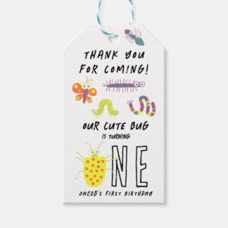 Cute Bug Worm Buttefly Kids Thank you birthday Gift Tags