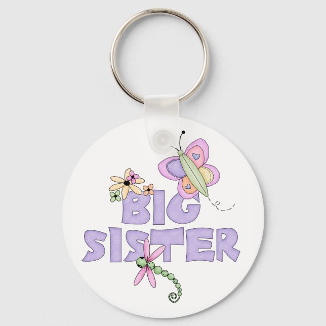 Cute Bugs Big Sister Key Ring (Front)