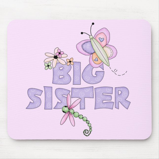 Cute Bugs Big Sister Mouse Pad (Front)