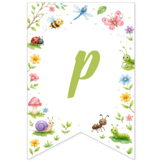 Cute Bugs Happy Birthday Banner