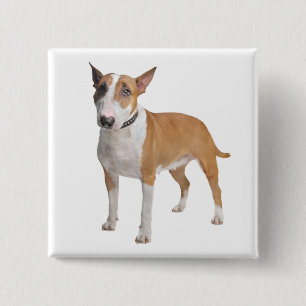 Cute Bull Terrier Puppy Dog Lover Fur Mama Love 15 Cm Square Badge