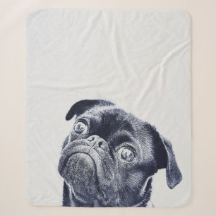 Cute Bulldog Artwork Bulldog Lover Gift Sherpa Blanket