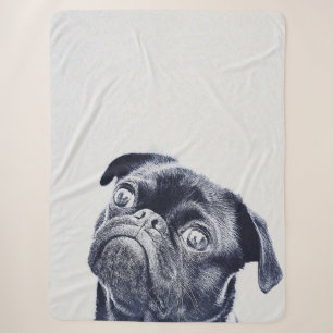 Cute Bulldog Artwork Bulldog Lover Gift Sherpa Blanket