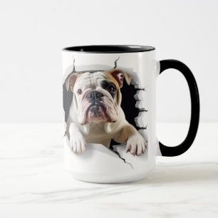 Cute bulldog background mug