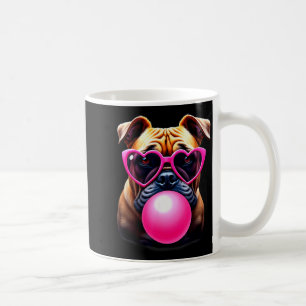 Cute Bulldog Blowing Bubble Gum  Coffee Mug