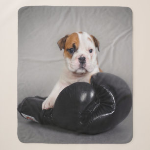 Cute Bulldog Boxer English Bulldog Lover Gift Sherpa Blanket