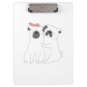 Cute Bulldog   Matching Dog Lover Gift Clipboard