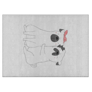 Cute Bulldog Matching Dog Lover Gift Cutting Board