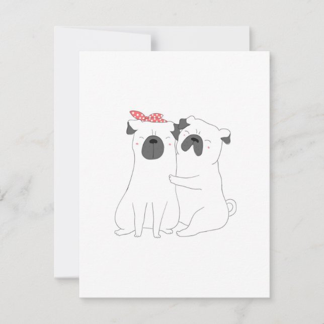 Cute Bulldog | Matching Dog Lover Gift Invitation (Front)