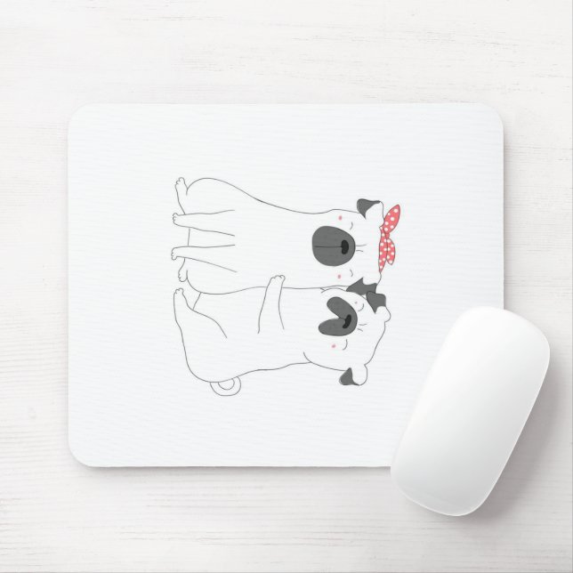 Cute Bulldog | Matching Dog Lover Gift Mouse Pad (With Mouse)