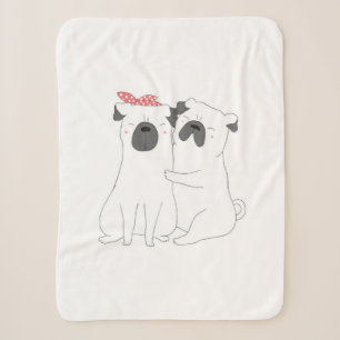 Cute Bulldog Matching Dog Lover Gift Sherpa Blanket