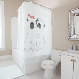 Cute Bulldog Matching Dog Lover Gift Shower Curtain