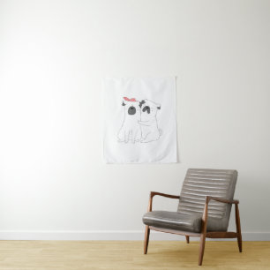 Cute Bulldog Matching Dog Lover Gift Tapestry