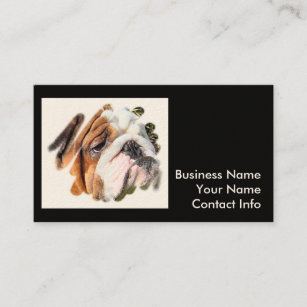 Cute Bulldog Photo Business Card