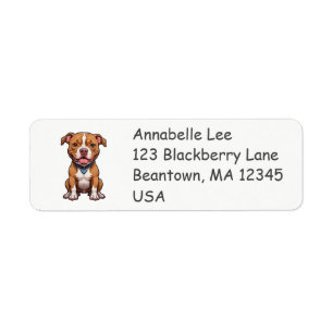 Cute Bulldog Puppy Return Address Label