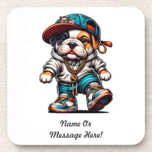Cute Bulldog Puppy Streetwear Coaster