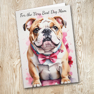 Cute Bulldog You Make My Tail Wag Card