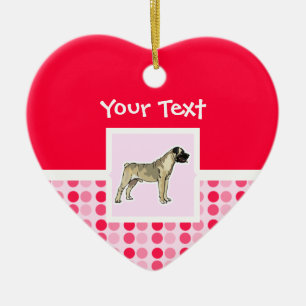 Cute Bullmastiff Ceramic Ornament