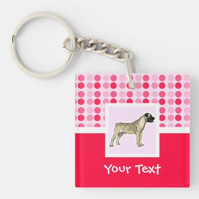 Cute Bullmastiff Key Ring (Front)