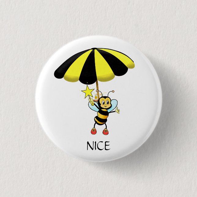 Cute Bumble Bee 3 Cm Round Badge (Front)