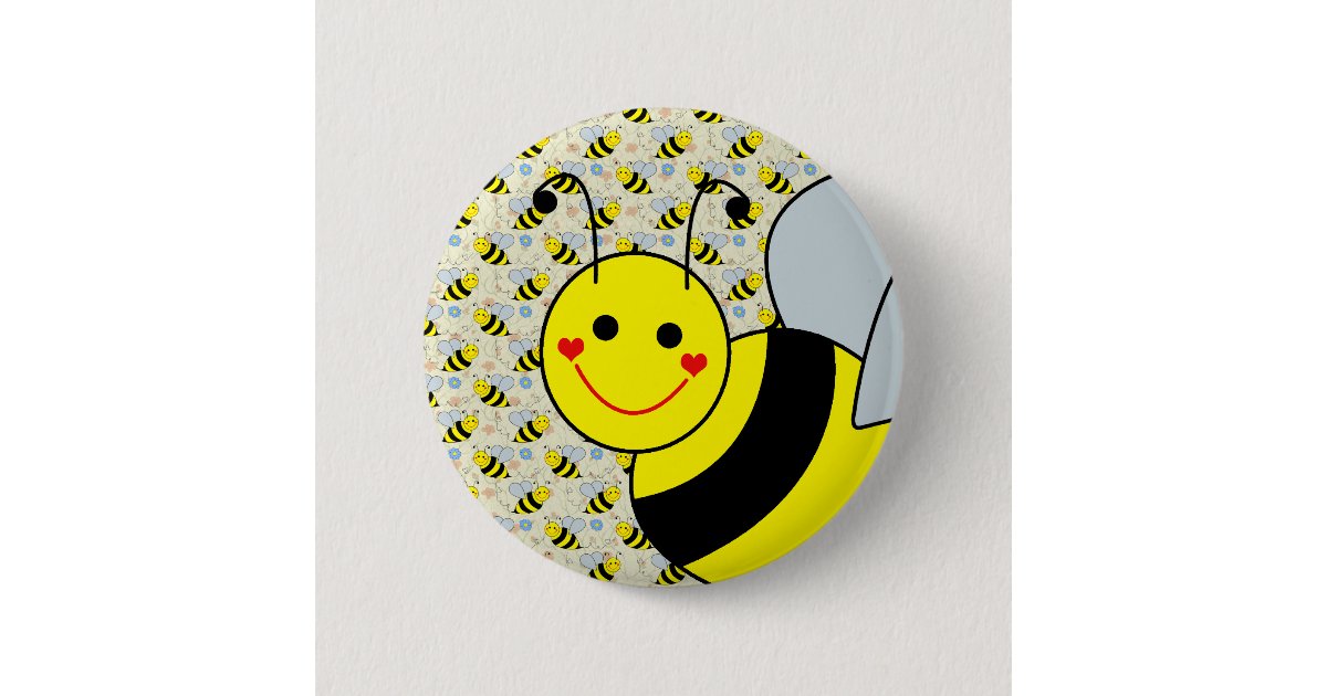 Cute Bumble Bee 6 Cm Round Badge | Zazzle