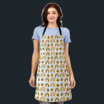 Cute Bumble Bee and Rainbows Pattern Apron<br><div class="desc">An apron with a cute patterned background. Whimsical bees and rainbows with little hearts and stars scattered around. Adorable and delightful.</div>