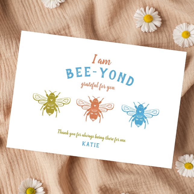 Cute Bumble Bee Appreciation Thank You Card (Creator Uploaded)