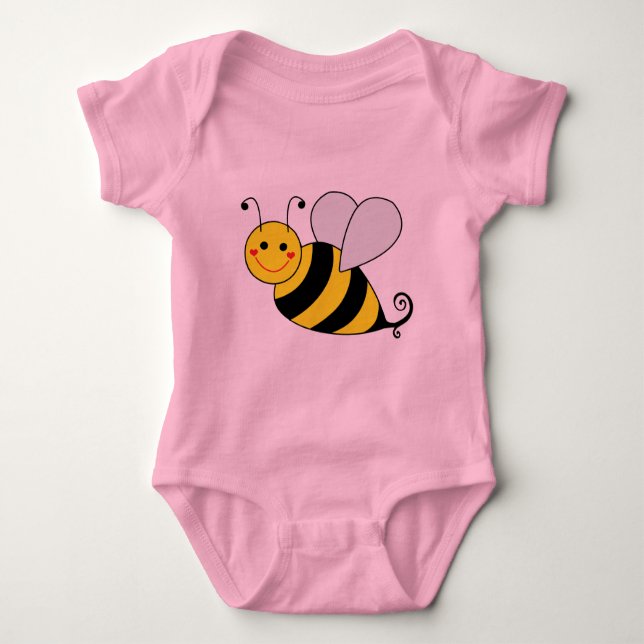 Cute Bumble Bee Baby Bodysuit (Front)