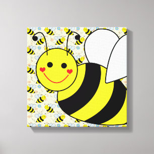 Cute Bumble Bee Canvas Print