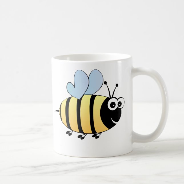 Cute bumble bee cartoon kids coffee mug (Right)