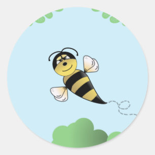 Cute Bumble Bee Classic Round Sticker