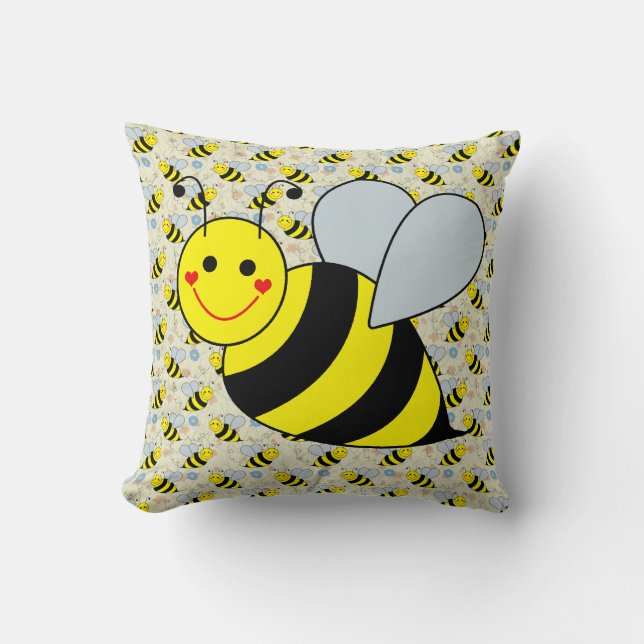 Cute Bumble Bee Cushion (Front)
