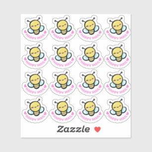 Cute Bumble Bee Custom-Cut Vinyl Sticker