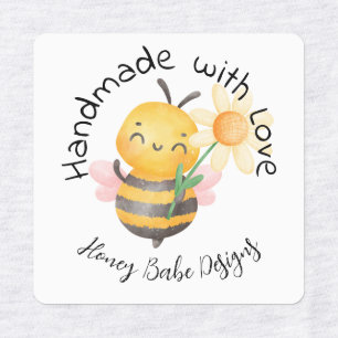 Cute Bumble Bee Handmade with Love Personalised