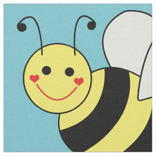 Cute Bumble Bee Pattern Fabric