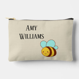 Cute bumble bee personalised accessory pouch