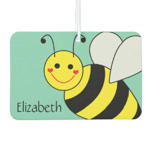 Cute Bumble Bee Personalised Car Air Freshener