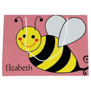 Cute Bumble Bee Personalised Large Gift Bag